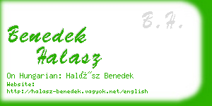 benedek halasz business card